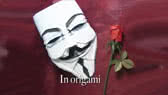 How to fold an origami Guy Fawkes Day mask