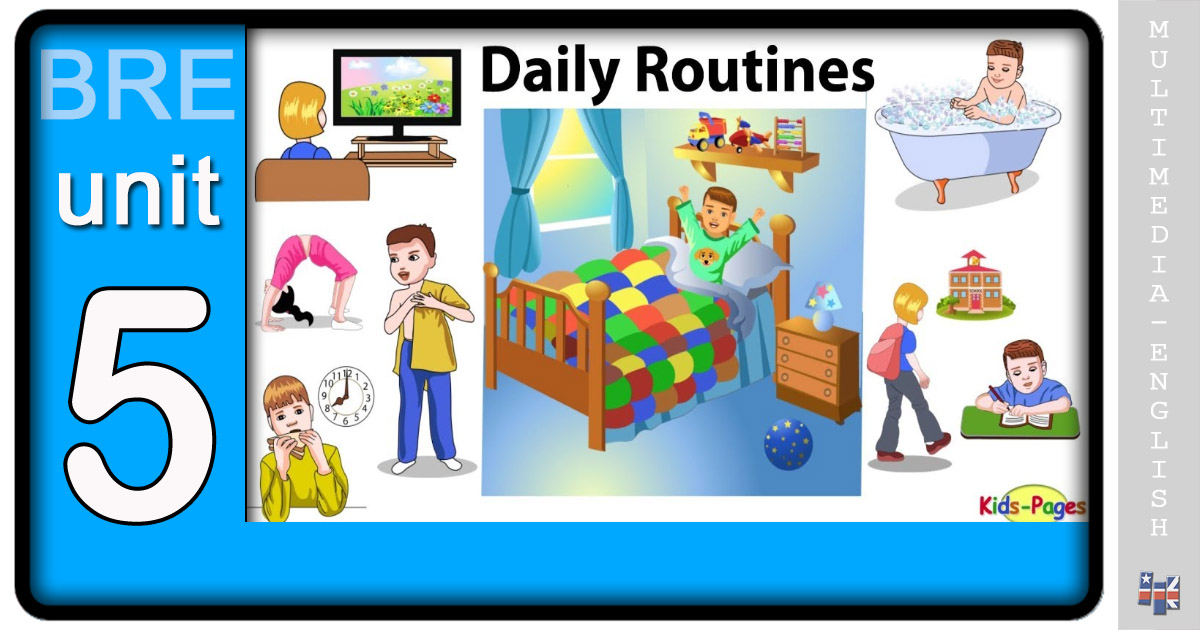 Daily Routines vocabulary (Easy English) –[Multimedia-English videos]