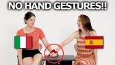 Italian and Spanish Girls Try Not To Use Hand Gestures!!! (World Friends)