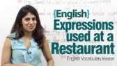 At a restaurant: useful expressions (Let's Talk)