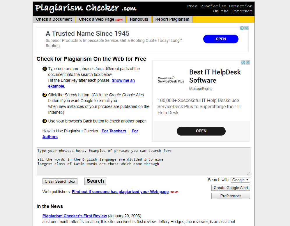 plagiarism checker online free with more words